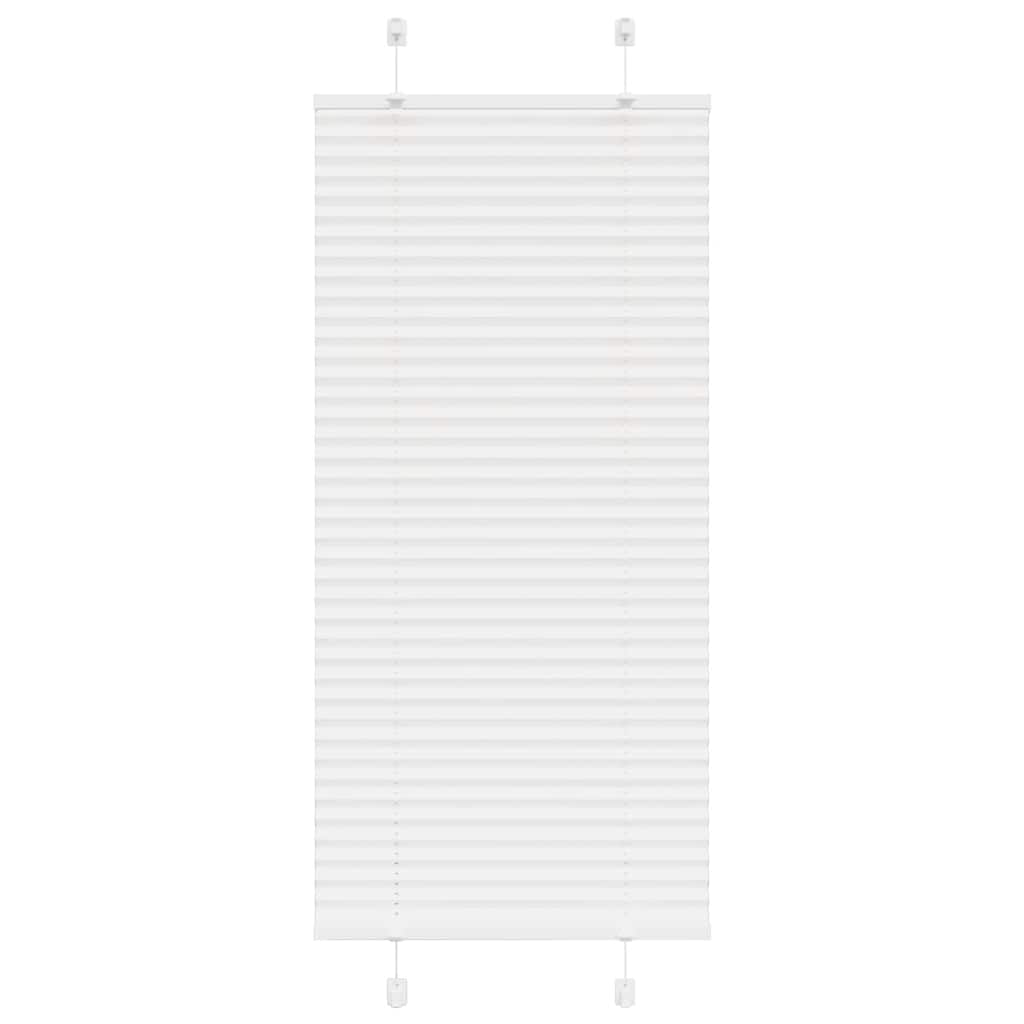 vidaXL Pleated Blind White 55x100 cm Fabric Width 54,4 cm Polyester
