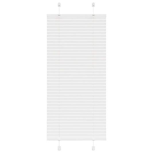 vidaXL Pleated Blind White 55x100 cm Fabric Width 54,4 cm Polyester