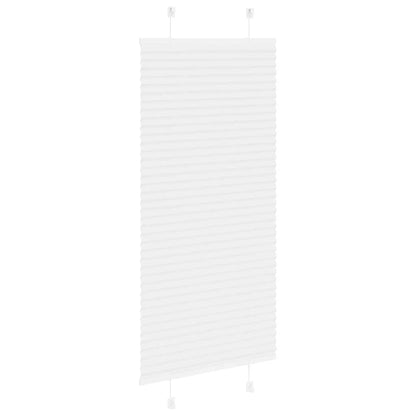 vidaXL Pleated Blind White 55x100 cm Fabric Width 54,4 cm Polyester