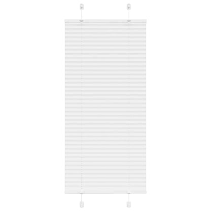 vidaXL Pleated Blind White 60x100 cm Fabric Width 59.4 cm Polyester
