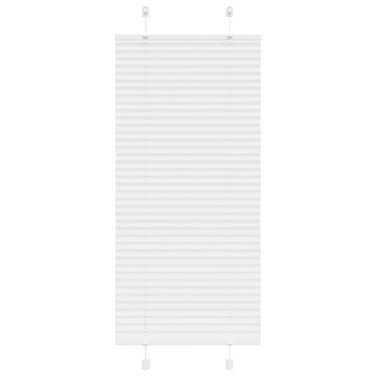 vidaXL Pleated Blind White 60x100 cm Fabric Width 59.4 cm Polyester
