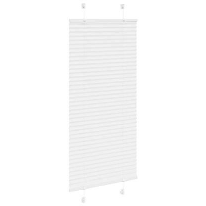 vidaXL Pleated Blind White 60x100 cm Fabric Width 59.4 cm Polyester