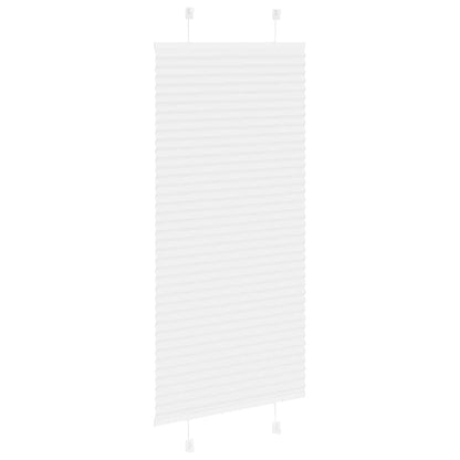vidaXL Pleated Blind White 60x100 cm Fabric Width 59.4 cm Polyester