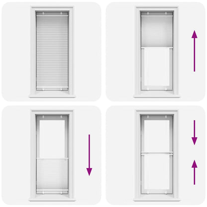 vidaXL Pleated Blind White 60x100 cm Fabric Width 59.4 cm Polyester