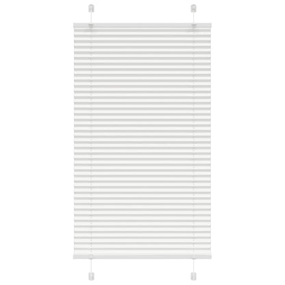 vidaXL Pleated Blind White 70x100 cm Fabric Width 69.4 cm Polyester