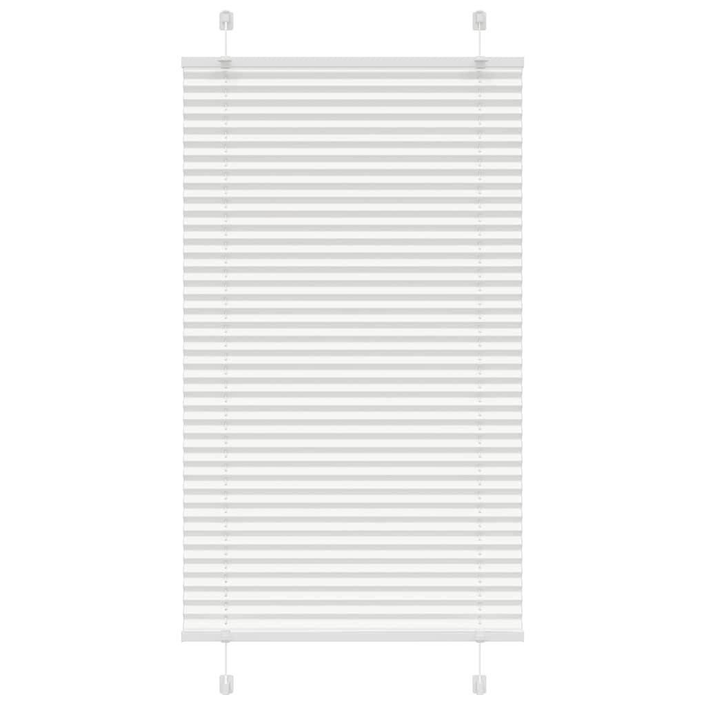 vidaXL Pleated Blind White 75x100 cm Fabric Width 74.4 cm Polyester