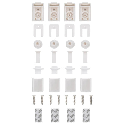 vidaXL Pleated Blind White 75x100 cm Fabric Width 74,4 cm Polyester
