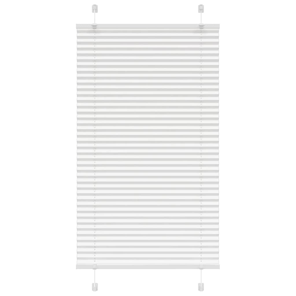 vidaXL Pleated Blind White 80x100 cm Fabric Width 79.4 cm Polyester