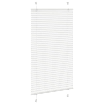 vidaXL Pleated Blind White 80x100 cm Fabric Width 79.4 cm Polyester