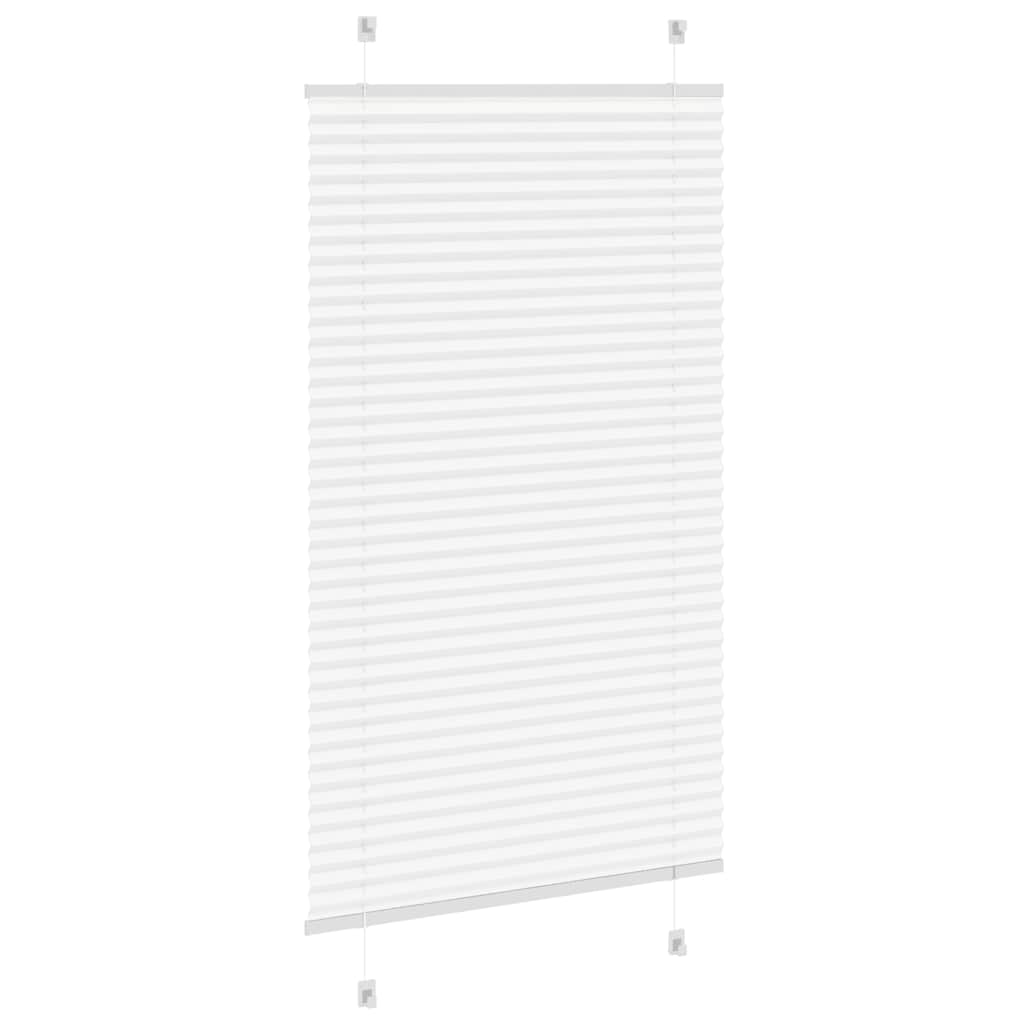 vidaXL Pleated Blind White 80x100 cm Fabric Width 79.4 cm Polyester