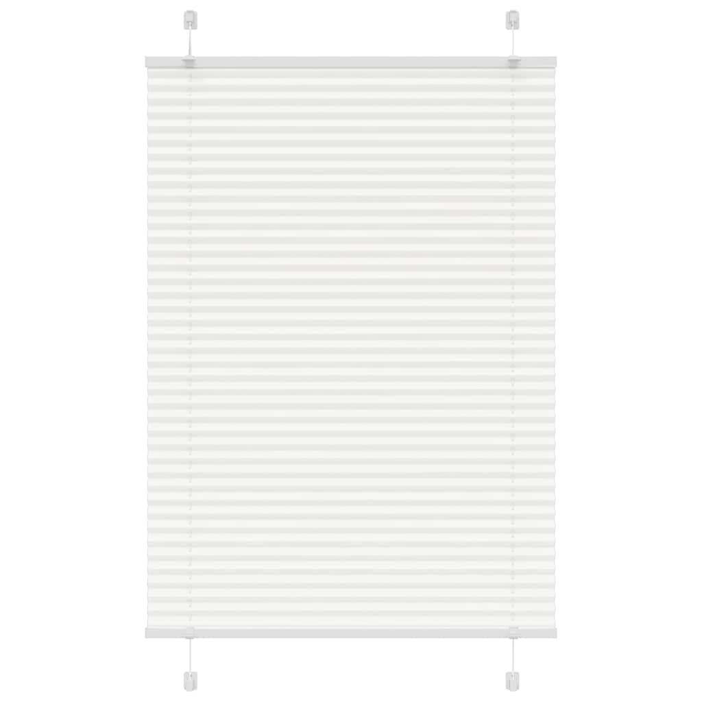 vidaXL Pleated Blind White 85x100 cm Fabric Width 84,4 cm Polyester