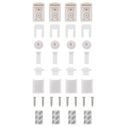 vidaXL Pleated Blind White 85x100 cm Fabric Width 84,4 cm Polyester