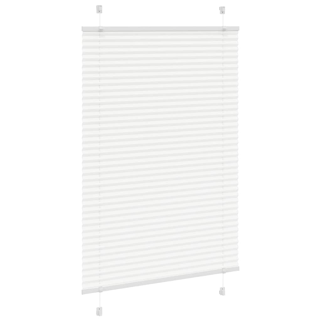 vidaXL Pleated Blind White 85x100 cm Fabric Width 84,4 cm Polyester