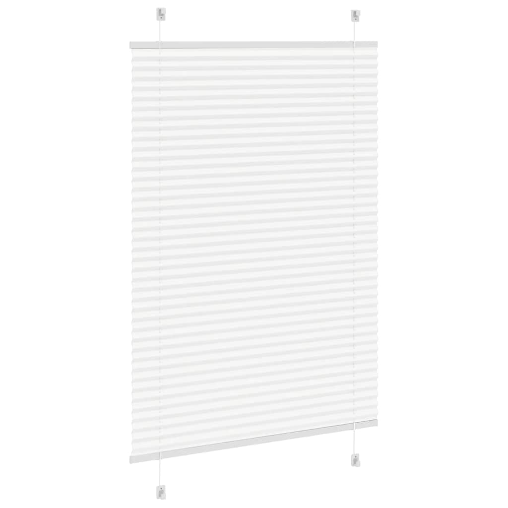 vidaXL Pleated Blind White 85x100 cm Fabric Width 84,4 cm Polyester