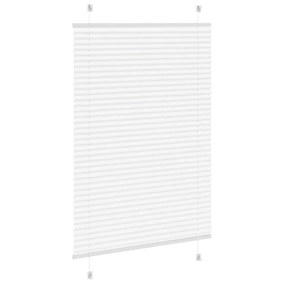 vidaXL Pleated Blind White 85x100 cm Fabric Width 84,4 cm Polyester