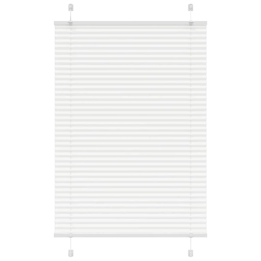 vidaXL Pleated Blind White 90x100 cm Fabric Width 89.4 cm Polyester