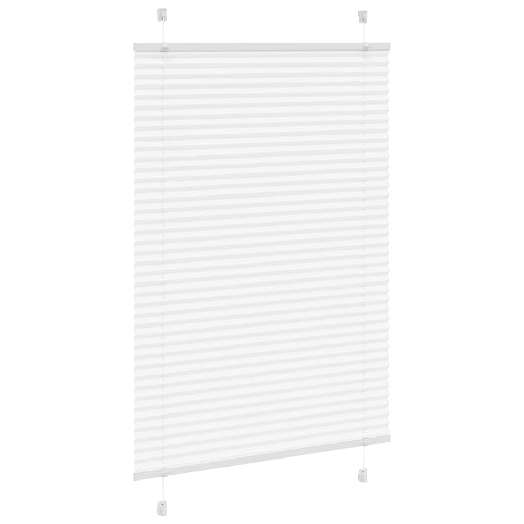 vidaXL Pleated Blind White 90x100 cm Fabric Width 89.4 cm Polyester