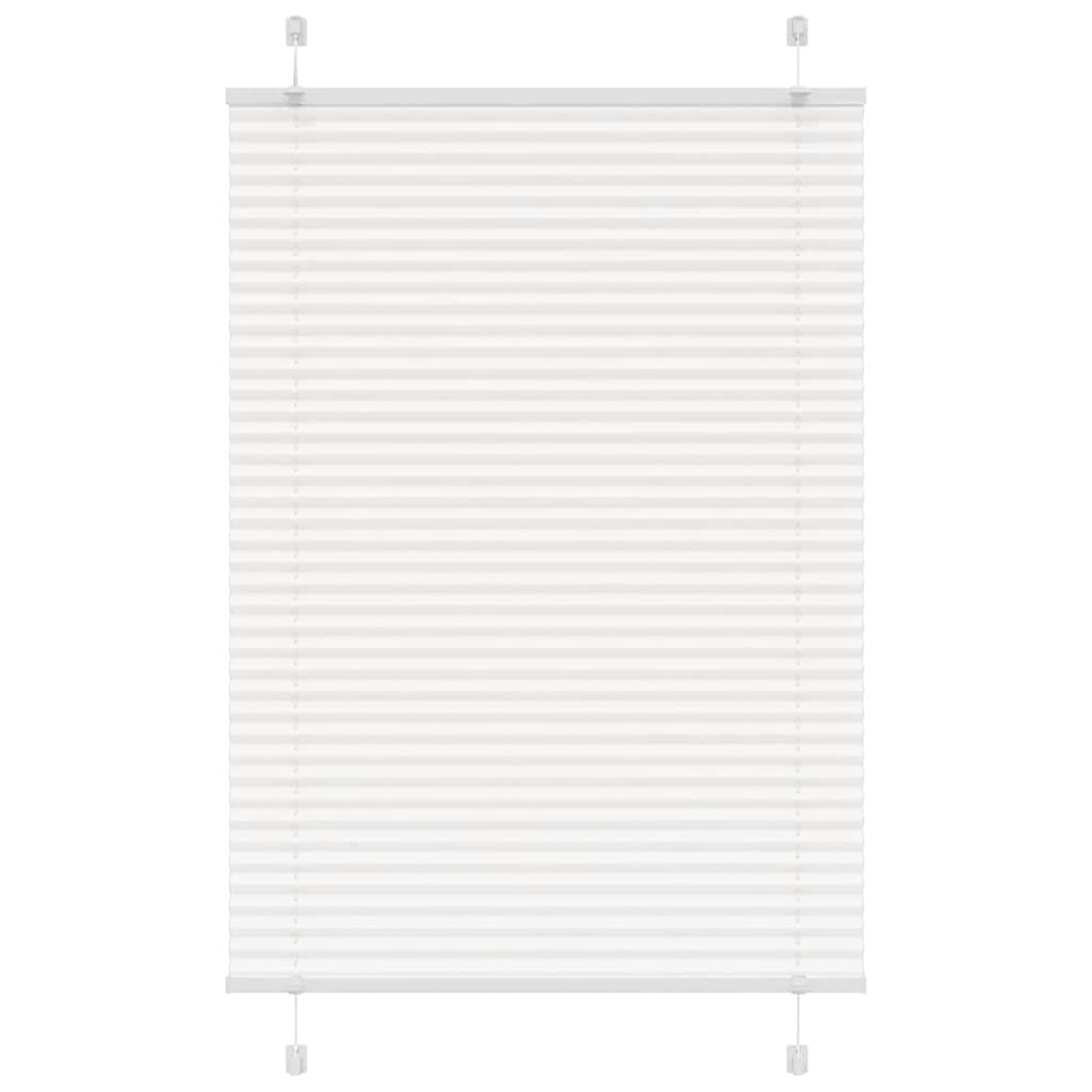 vidaXL Pleated Blind White 90x100 cm Fabric Width 89.4 cm Polyester