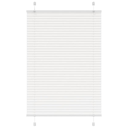 vidaXL Pleated Blind White 90x100 cm Fabric Width 89.4 cm Polyester