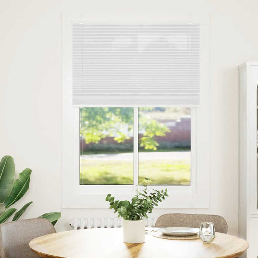 vidaXL Pleated Blind White 95x100 cm Fabric Width 94,4 cm Polyester
