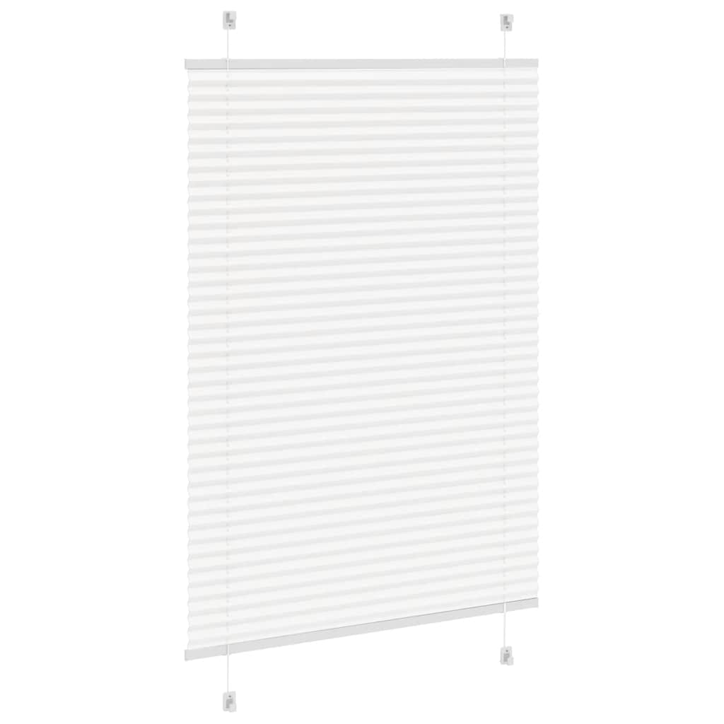 vidaXL Pleated Blind White 95x100 cm Fabric Width 94.4 cm Polyester