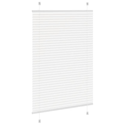 vidaXL Pleated Blind White 95x100 cm Fabric Width 94.4 cm Polyester