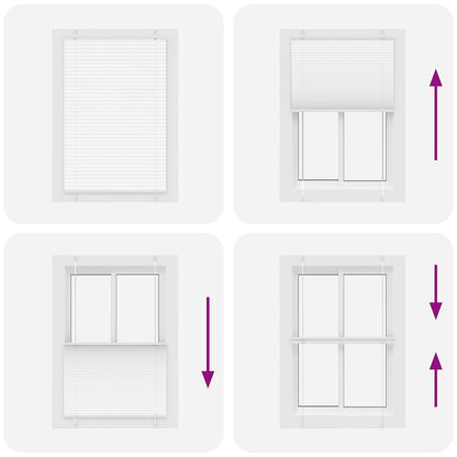 vidaXL Pleated Blind White 95x100 cm Fabric Width 94,4 cm Polyester