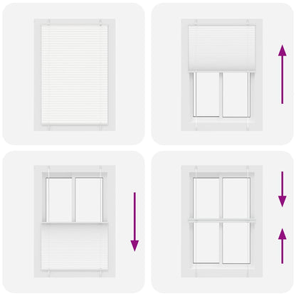 vidaXL Pleated Blind White 100x100 cm Fabric Width 99,4 cm Polyester