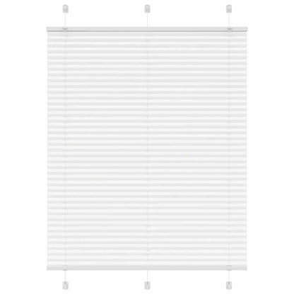 vidaXL Pleated Blind White 105x100 cm Fabric Width 104.4 cm Polyester