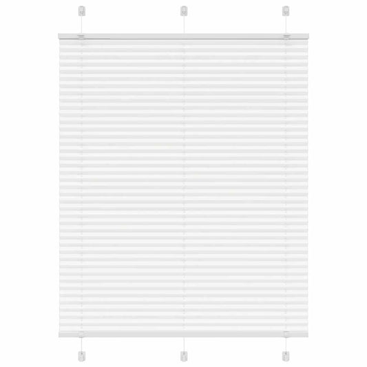 vidaXL Pleated Blind White 105x100 cm Fabric Width 104.4 cm Polyester