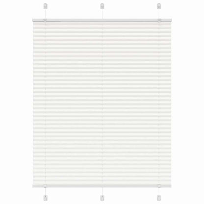 vidaXL Pleated Blind White 110x100 cm Fabric Width 109.4 cm Polyester