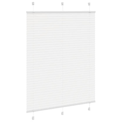 vidaXL Pleated Blind White 110x100 cm Fabric Width 109.4 cm Polyester