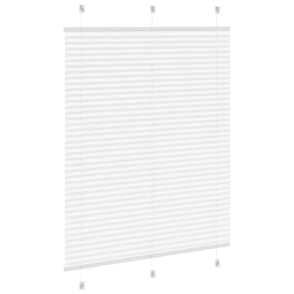 vidaXL Pleated Blind White 110x100 cm Fabric Width 109.4 cm Polyester