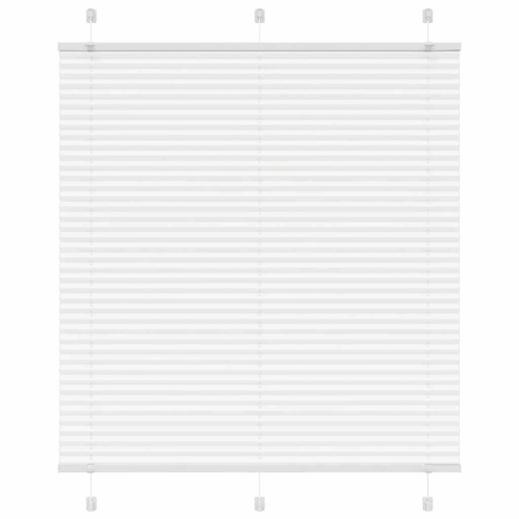 vidaXL Pleated Blind White 115x100 cm Fabric Width 114,4 cm Polyester