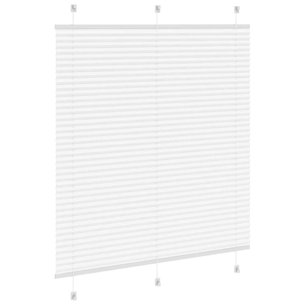 vidaXL Pleated Blind White 115x100 cm Fabric Width 114,4 cm Polyester