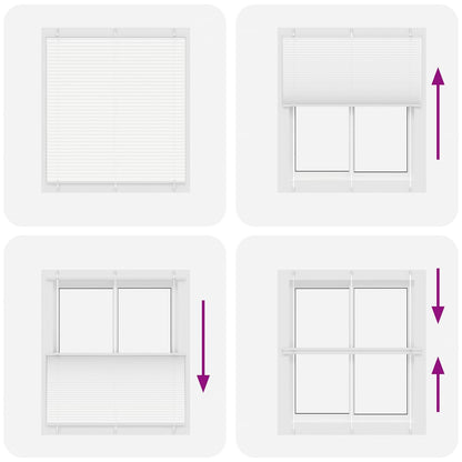 vidaXL Pleated Blind White 115x100 cm Fabric Width 114,4 cm Polyester