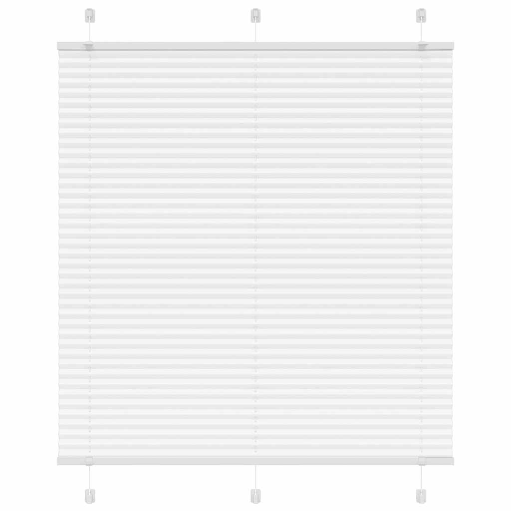 vidaXL Pleated Blind White 120x100 cm Fabric Width 119,4 cm Polyester
