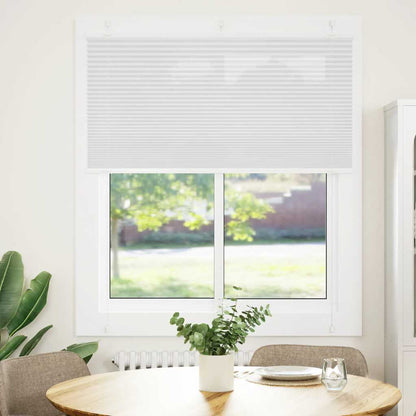 vidaXL Pleated Blind White 120x100 cm Fabric Width 119,4 cm Polyester