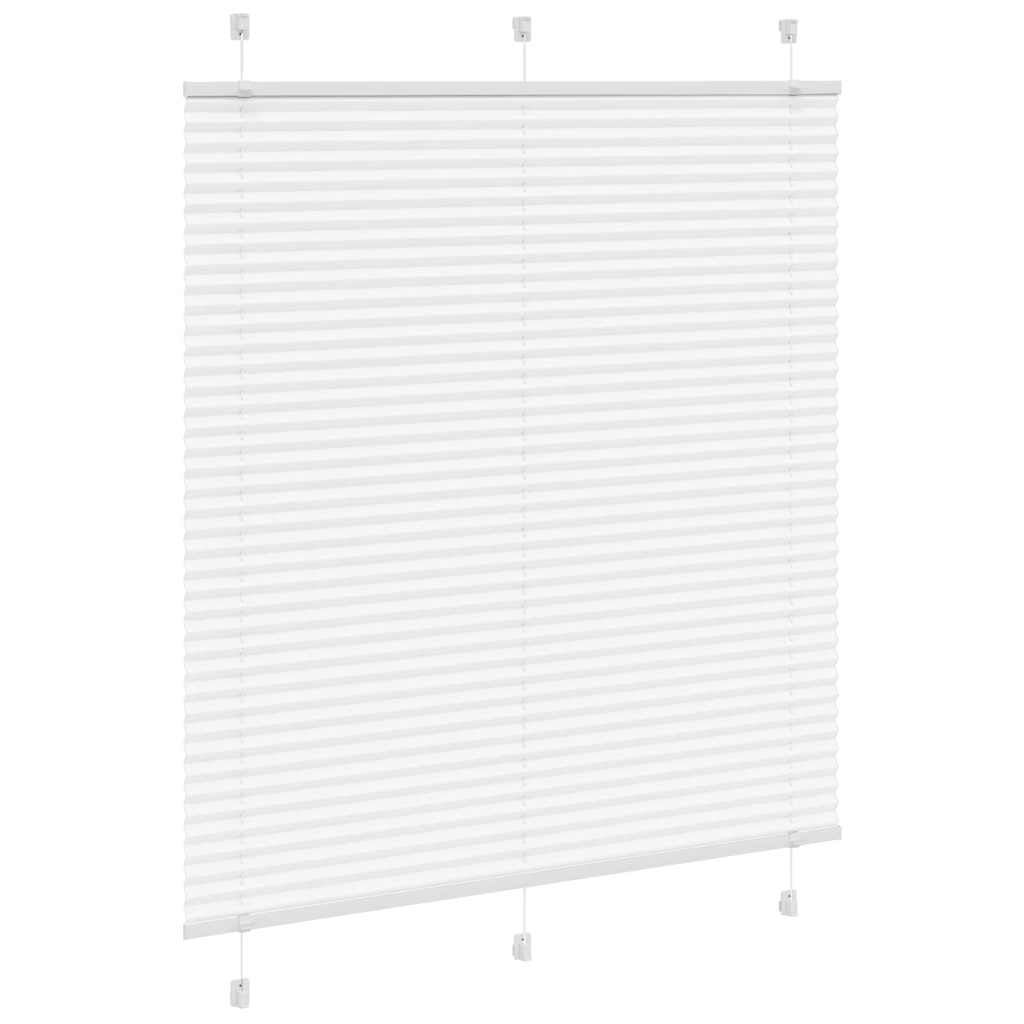 vidaXL Pleated Blind White 120x100 cm Fabric Width 119,4 cm Polyester