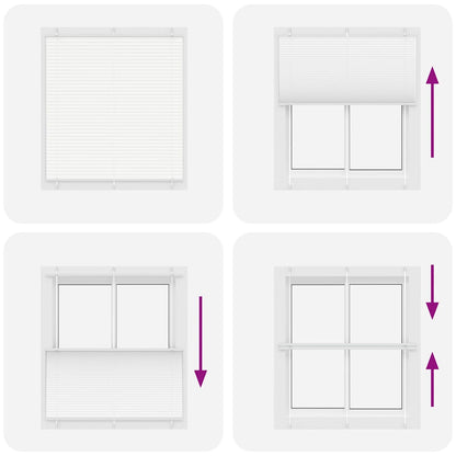 vidaXL Pleated Blind White 120x100 cm Fabric Width 119,4 cm Polyester
