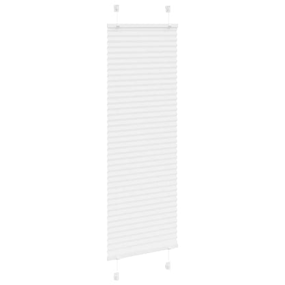 vidaXL Pleated Blind White 40x150 cm Fabric Width 39.4 cm Polyester