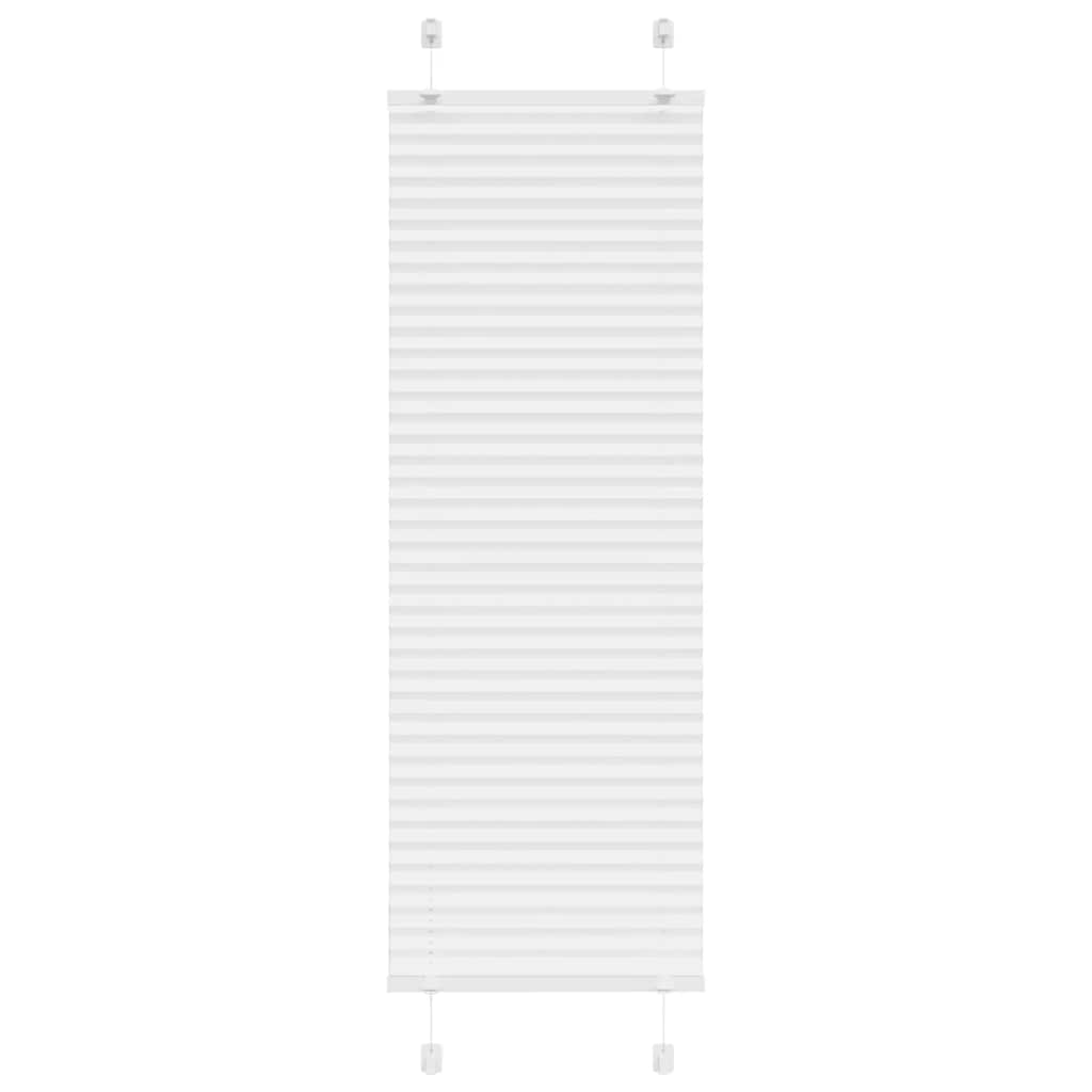 vidaXL Pleated Blind White 50x150 cm Fabric Width 49.4 cm Polyester