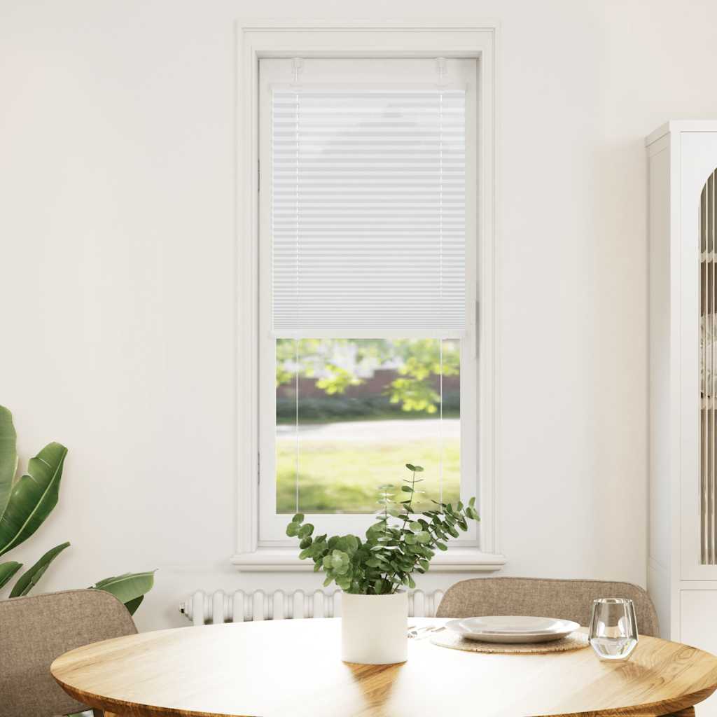 vidaXL Pleated Blind White 50x150 cm Fabric Width 49.4 cm Polyester