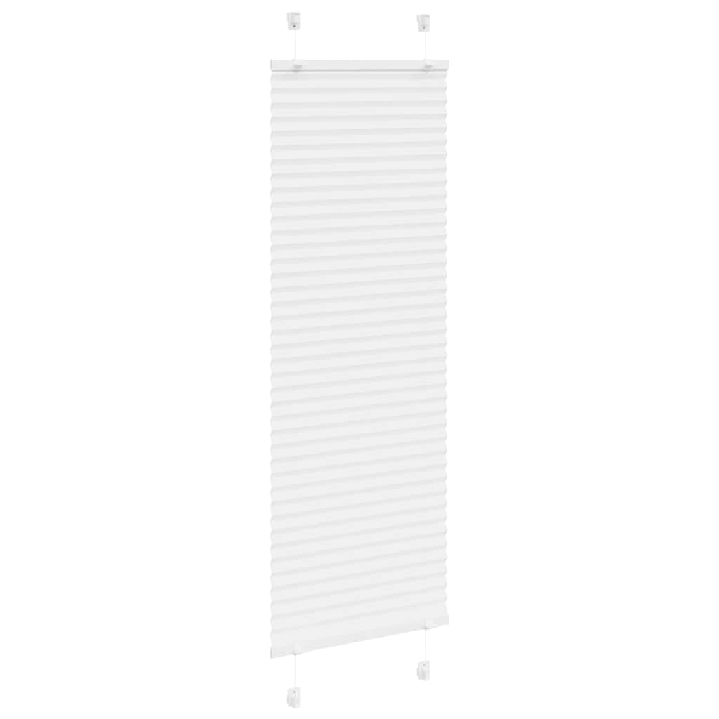 vidaXL Pleated Blind White 50x150 cm Fabric Width 49.4 cm Polyester