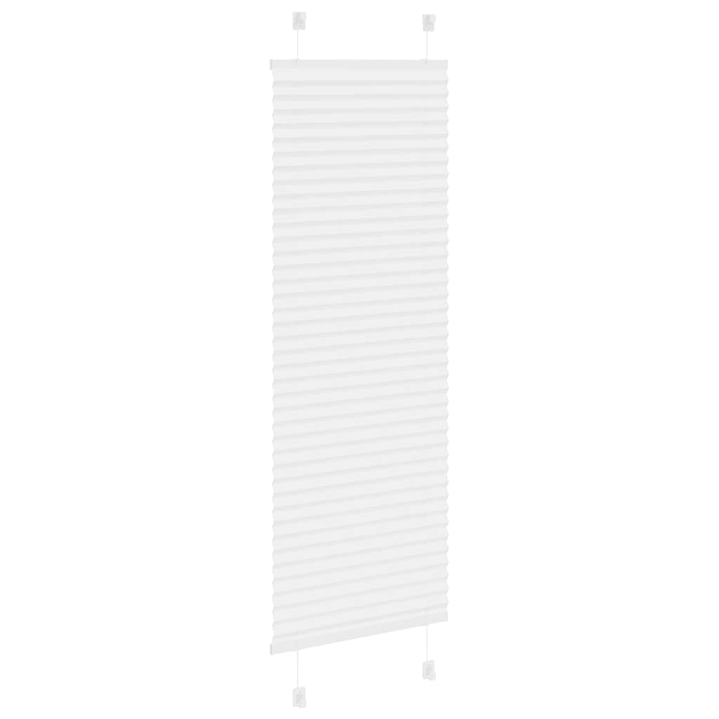 vidaXL Pleated Blind White 50x150 cm Fabric Width 49.4 cm Polyester
