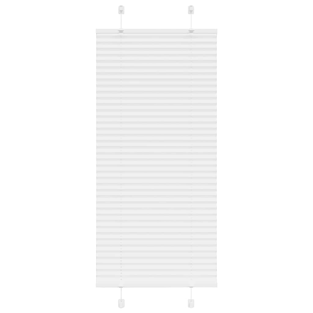 vidaXL Pleated Blind White 55x150 cm Fabric Width 54.4 cm Polyester