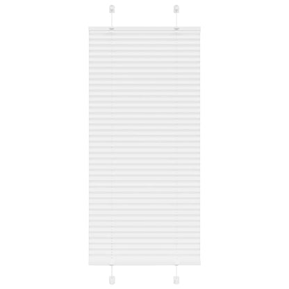 vidaXL Pleated Blind White 55x150 cm Fabric Width 54.4 cm Polyester