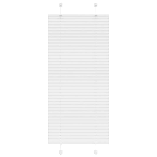 vidaXL Pleated Blind White 55x150 cm Fabric Width 54,4 cm Polyester