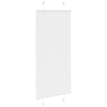 vidaXL Pleated Blind White 55x150 cm Fabric Width 54.4 cm Polyester