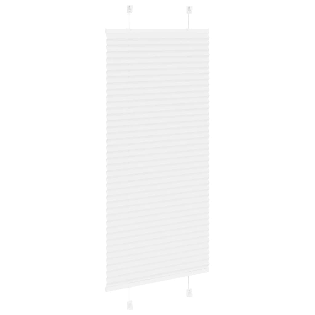 vidaXL Pleated Blind White 55x150 cm Fabric Width 54.4 cm Polyester